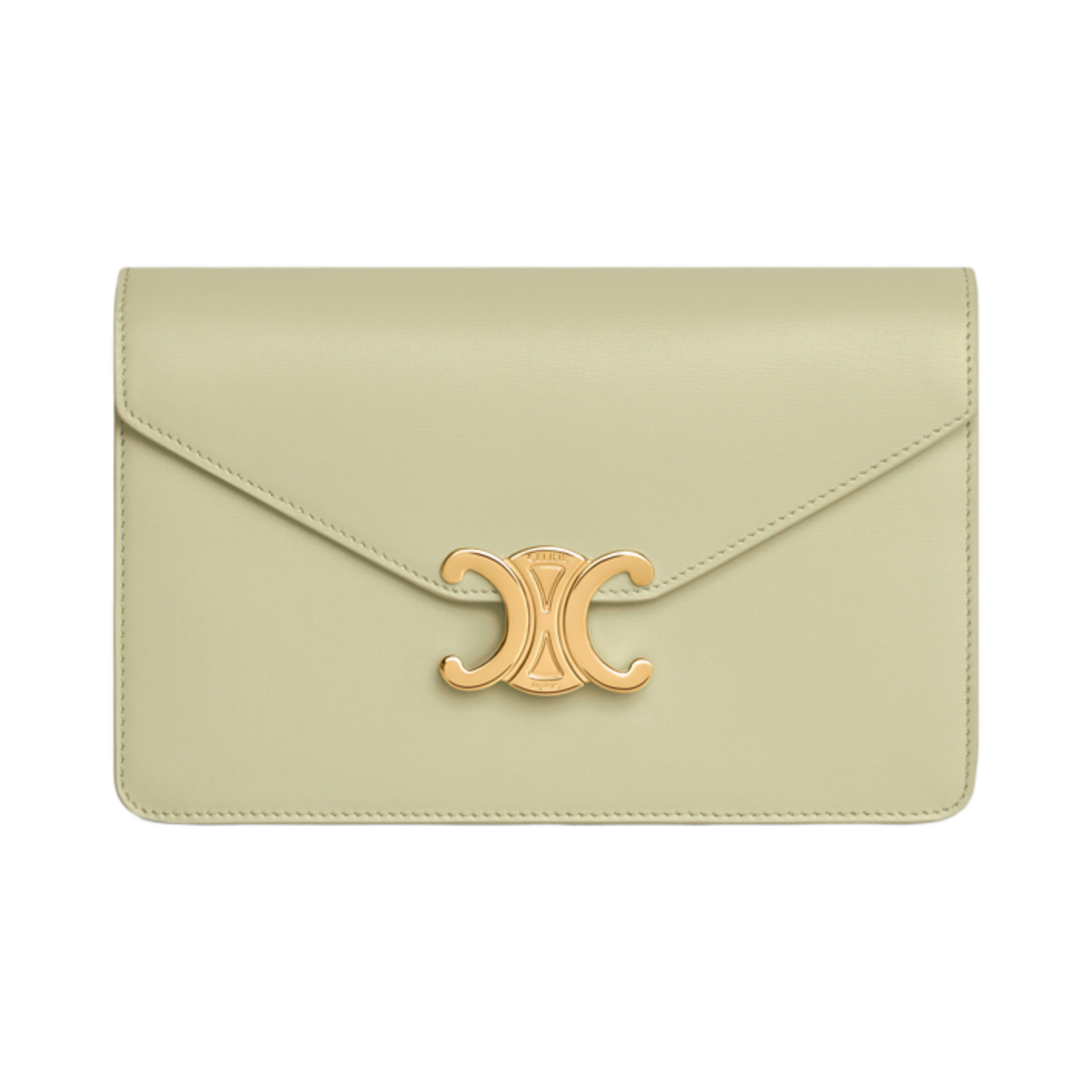 셀린느 월렛 온 체인 마고 샤이니 카프스킨 아몬드 그린(Celine Wallet On Chain Margo in Shiny Calfskin Almond Green) - 1