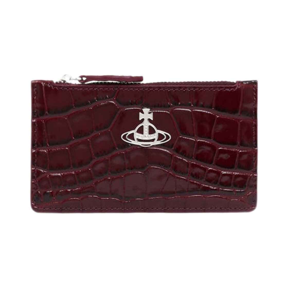 비비안 웨스트우드 크로커다일 슬림 롱 카드 홀더 버건디(Vivienne Westwood Crocodile Slim Long Card Holder Burgundy) - 1