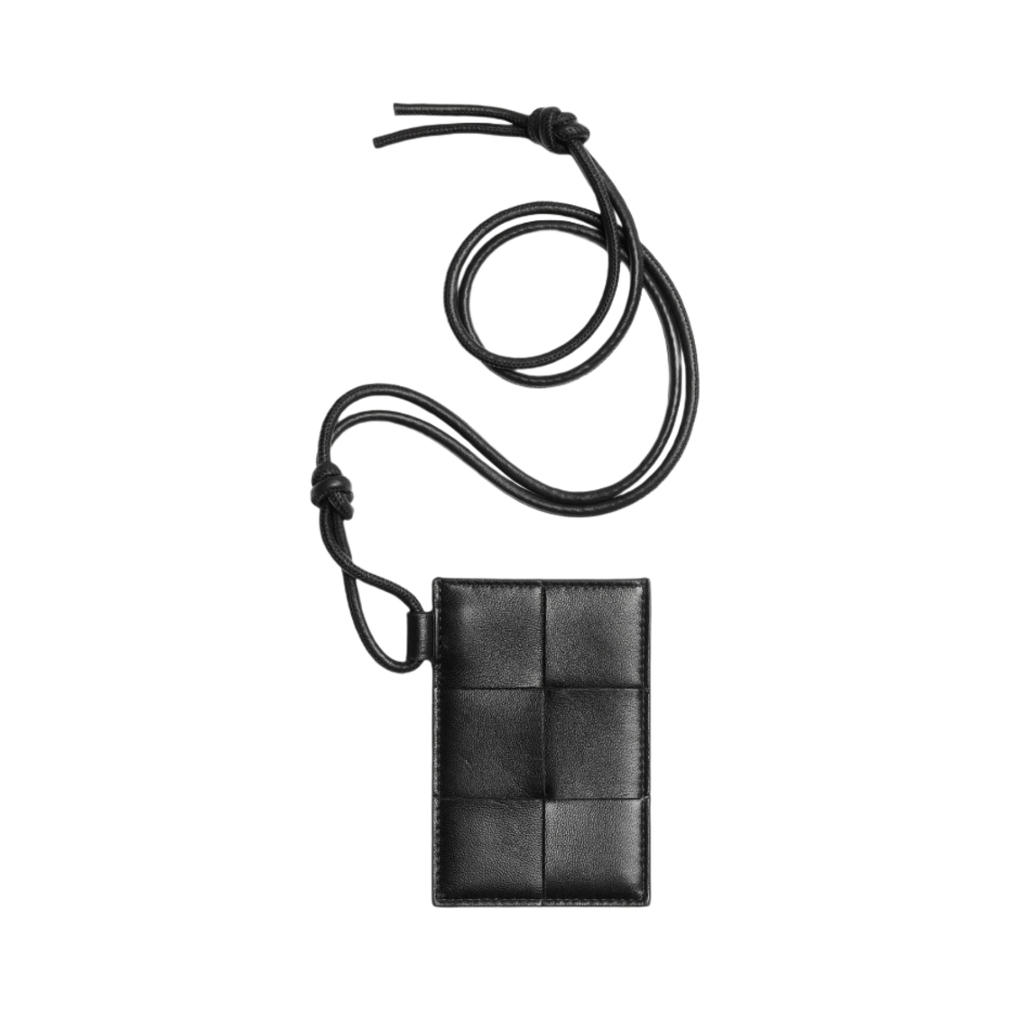 701460VCQC48425 Bottega Veneta Card Case On Strap Black