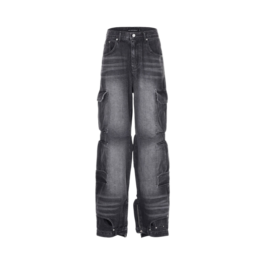 DP001 Surgery Cargo Double Jeans Black Denim