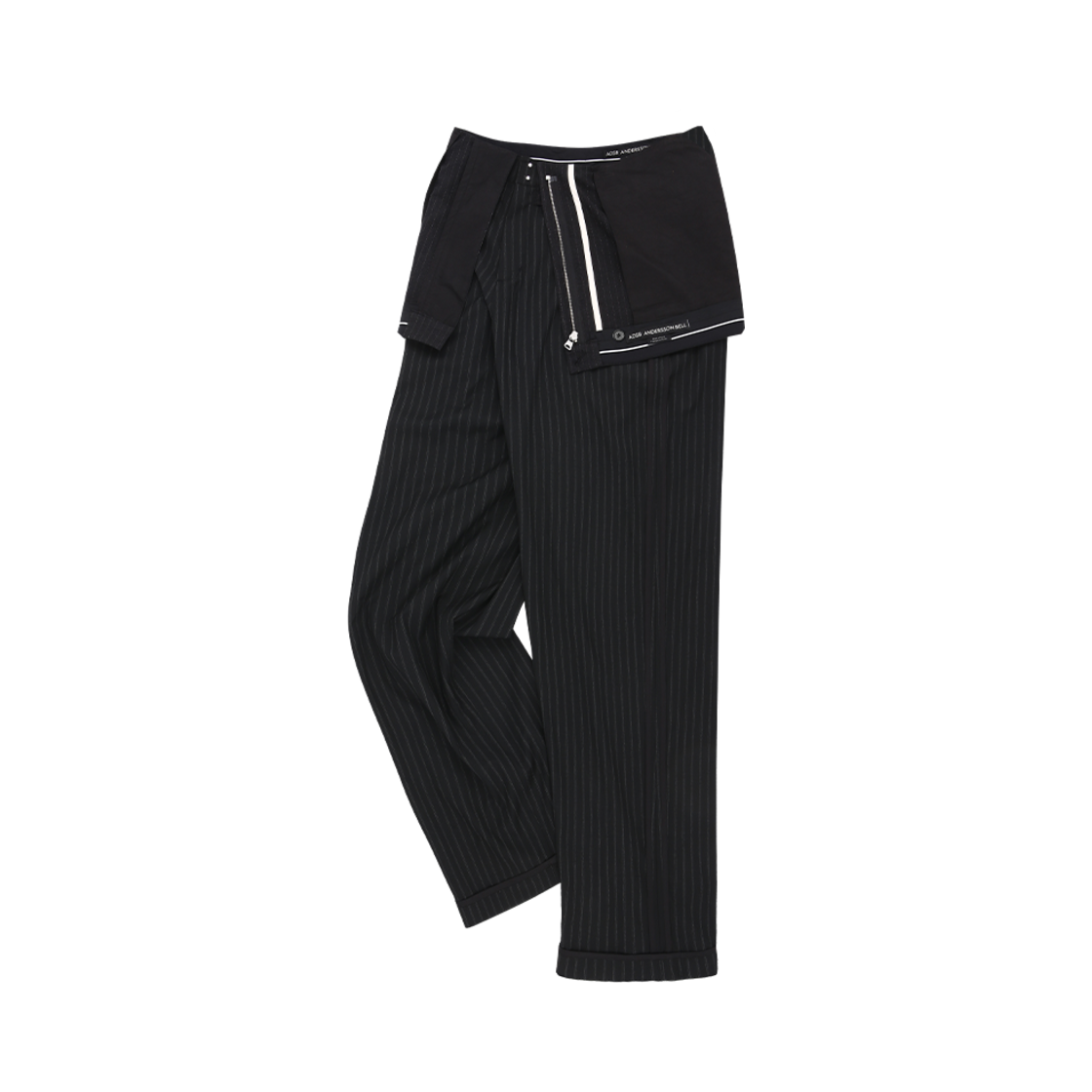 apa813m(BLACK) ADSB Andersson Bell Inside Out Stripe Trousers Black