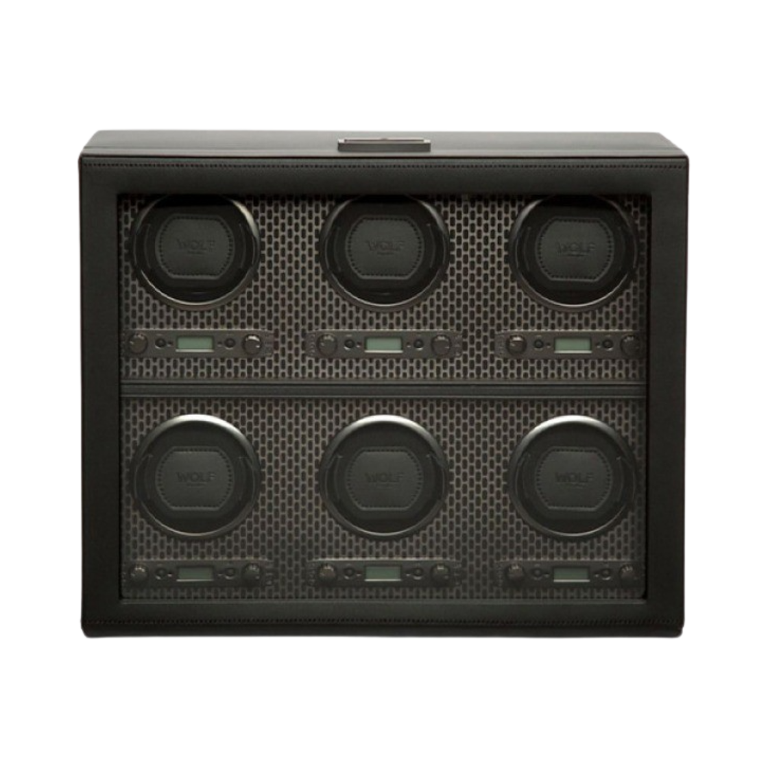 469603 Wolf 1834 Axis 6 Piece Watch Winder Powder Coat Black