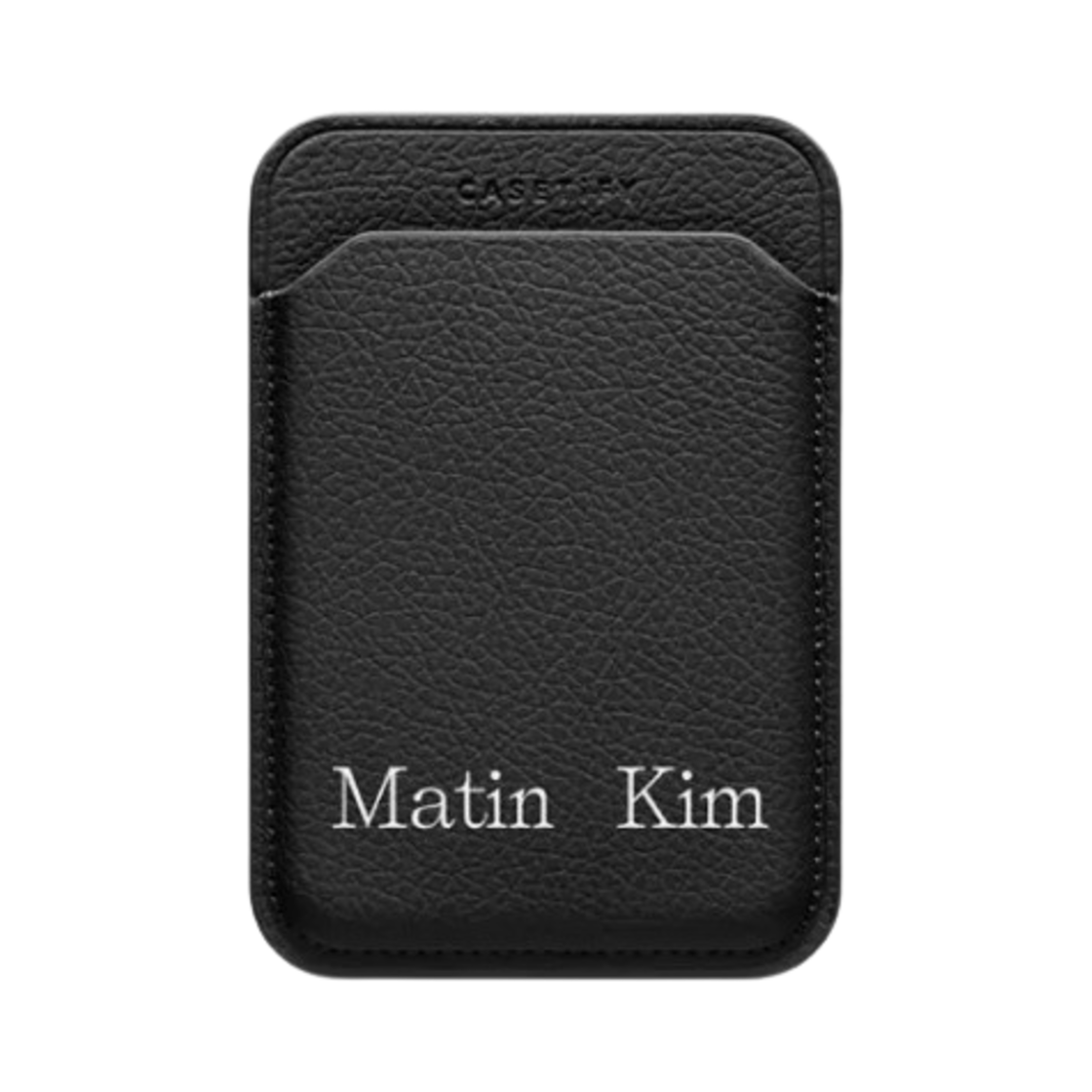 케이스티파이 x 마뗑킴 베이직 로고 맥세이프 월렛 블랙(Casetify x Matin Kim Basic Logo MagSafe Wallet Black)