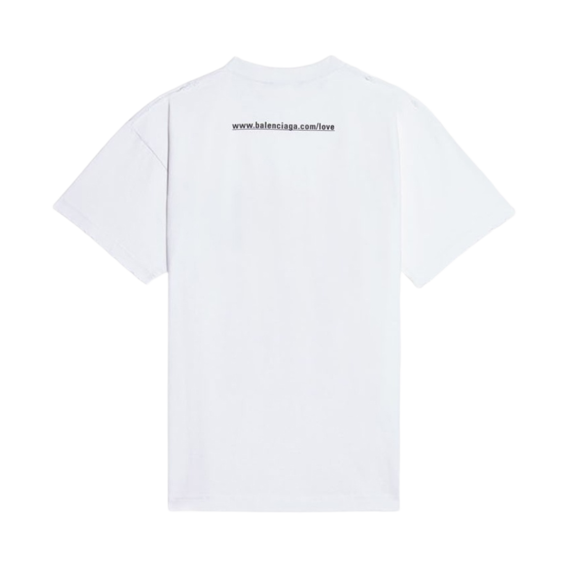(W) 발렌시아가 아이 러브 유 미디움 핏 티셔츠 화이트((W) Balenciaga I Love U Medium Fit T-Shirt White) - 2