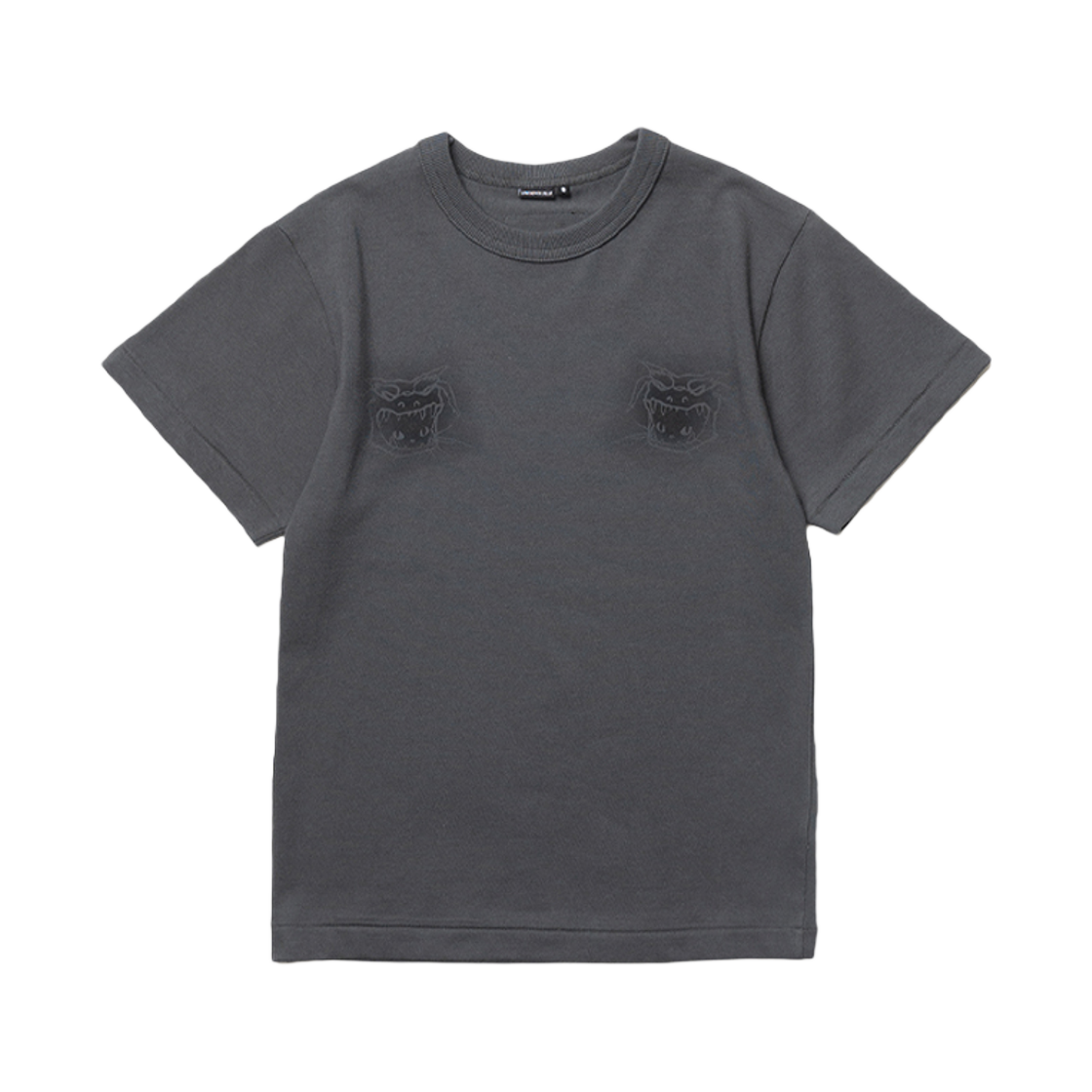 언노운 블루 용냥이 티셔츠 다크 그레이(Unknown Blue Dragon Cat T-Shirt Dark Gray)