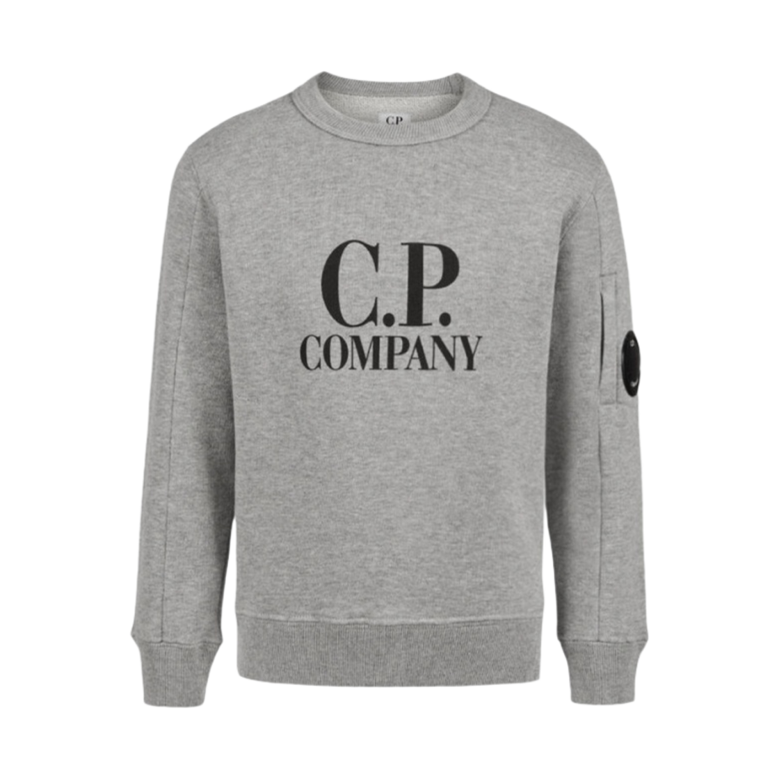 (키즈) C.P. 컴퍼니 U16 베이직 플리스 로고 스웨트셔츠 그레이 멜란지 - 23SS((Kids) C.P. Company U16 Basic Fleece Logo Sweatshirt Grey Melange - 23SS) - 1