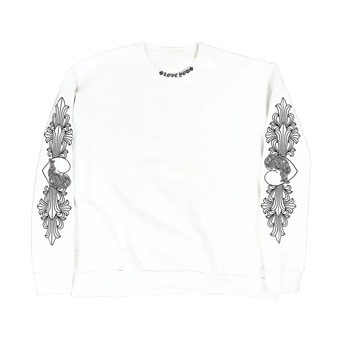 크롬하츠 러브 유 크루넥 스웨트셔츠 화이트(Chrome Hearts Love You Crewneck Sweatshirt White)