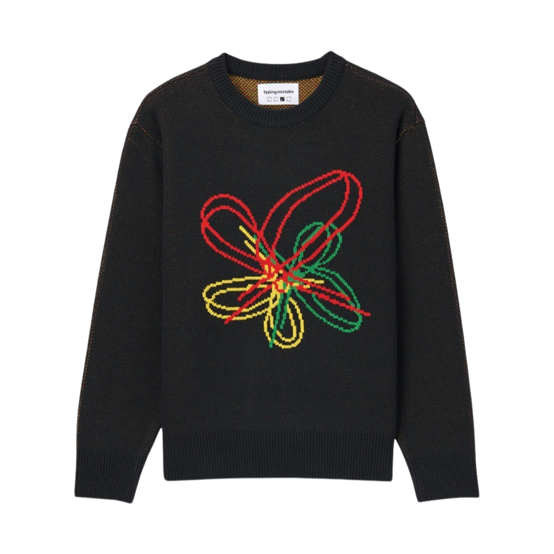 타이핑 미스테이크 러브 픽셀 니트 블랙 - 22FW