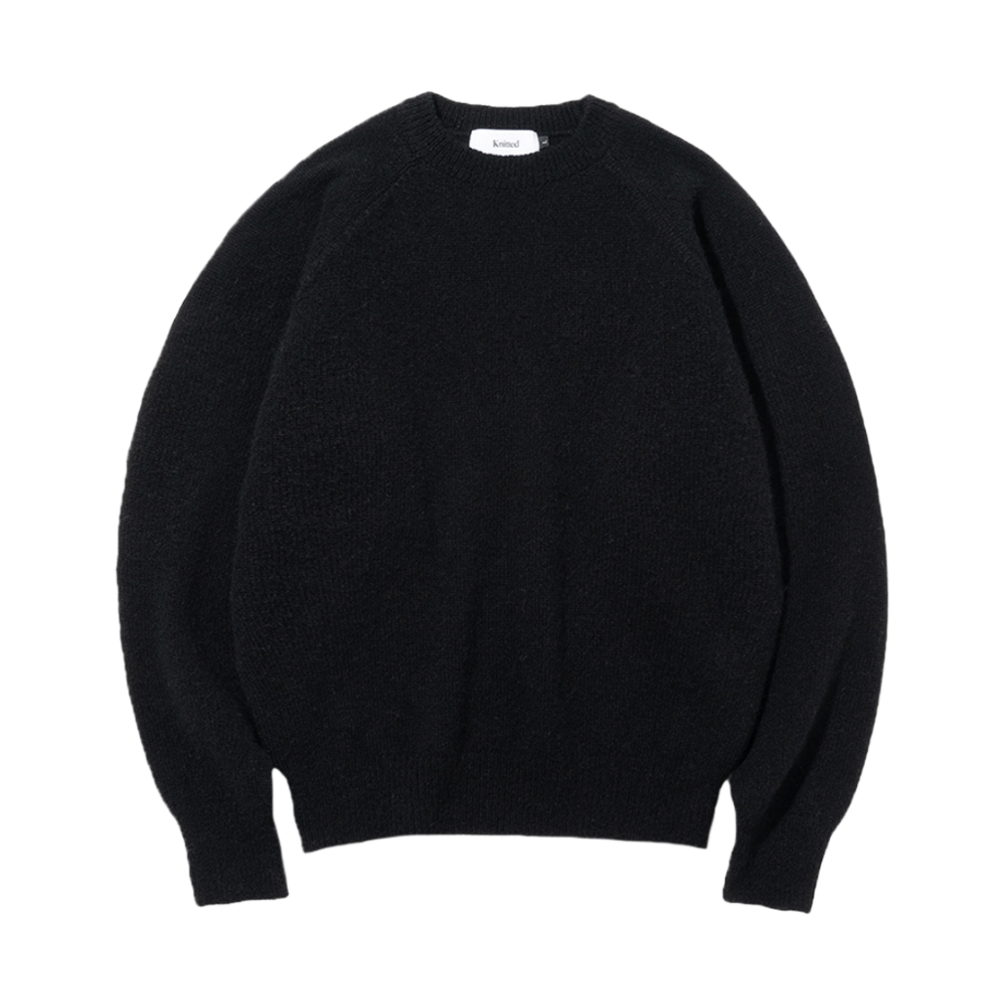 K23AWUK05BK_copy Knitted Shaggy Dog Wool 100% Round Knit Black