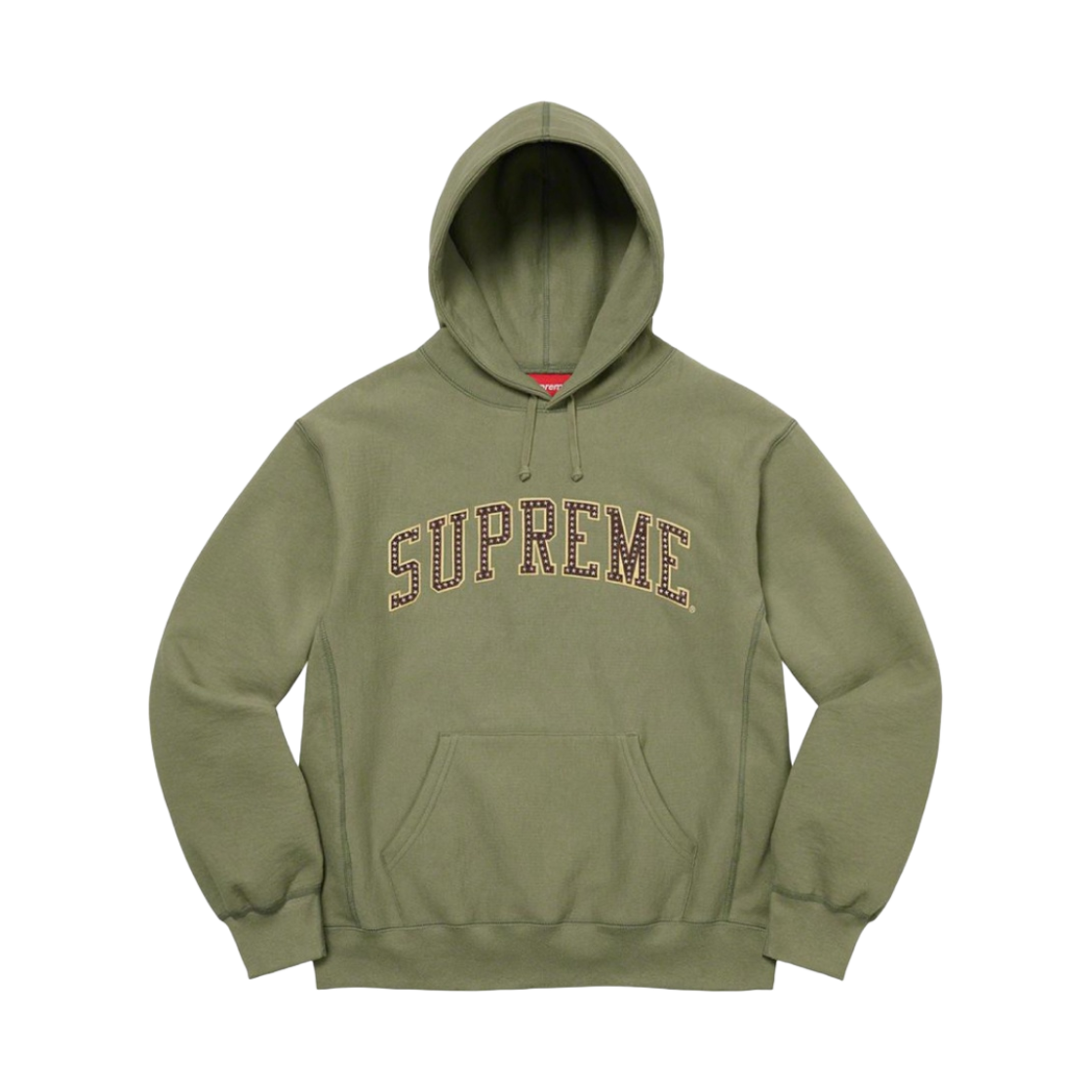 - Supreme Stars Arc Hooded Sweatshirt Light Olive - 22SS