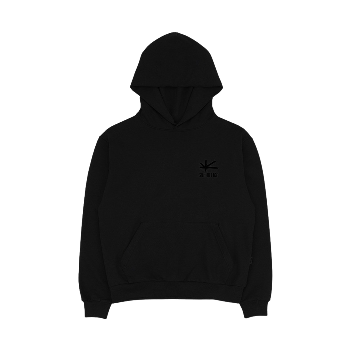 소프트오피스 커뮤니티 스웻 후디 - 블랙 블랙(Softoffice Community Sweat Hoodie - Black Black)