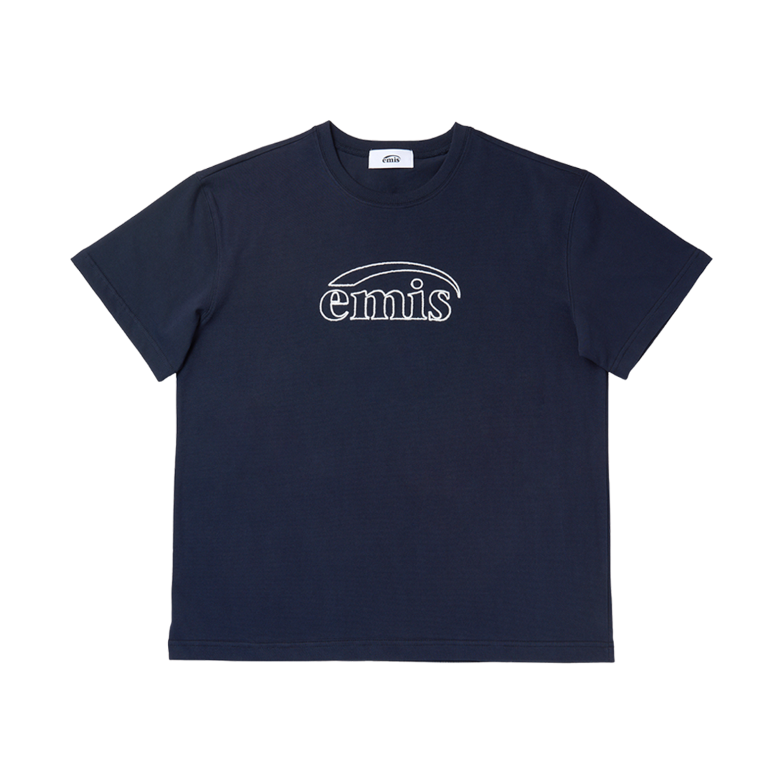 이미스 체인 스티치 티셔츠 네이비(Emis Chain Stitch T-Shirt Navy) - 1
