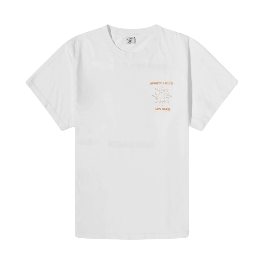 스포티 앤 리치 썬 클럽 티셔츠 화이트 샤프론(Sporty & Rich Sun Club T-Shirt White Saffron) - 2