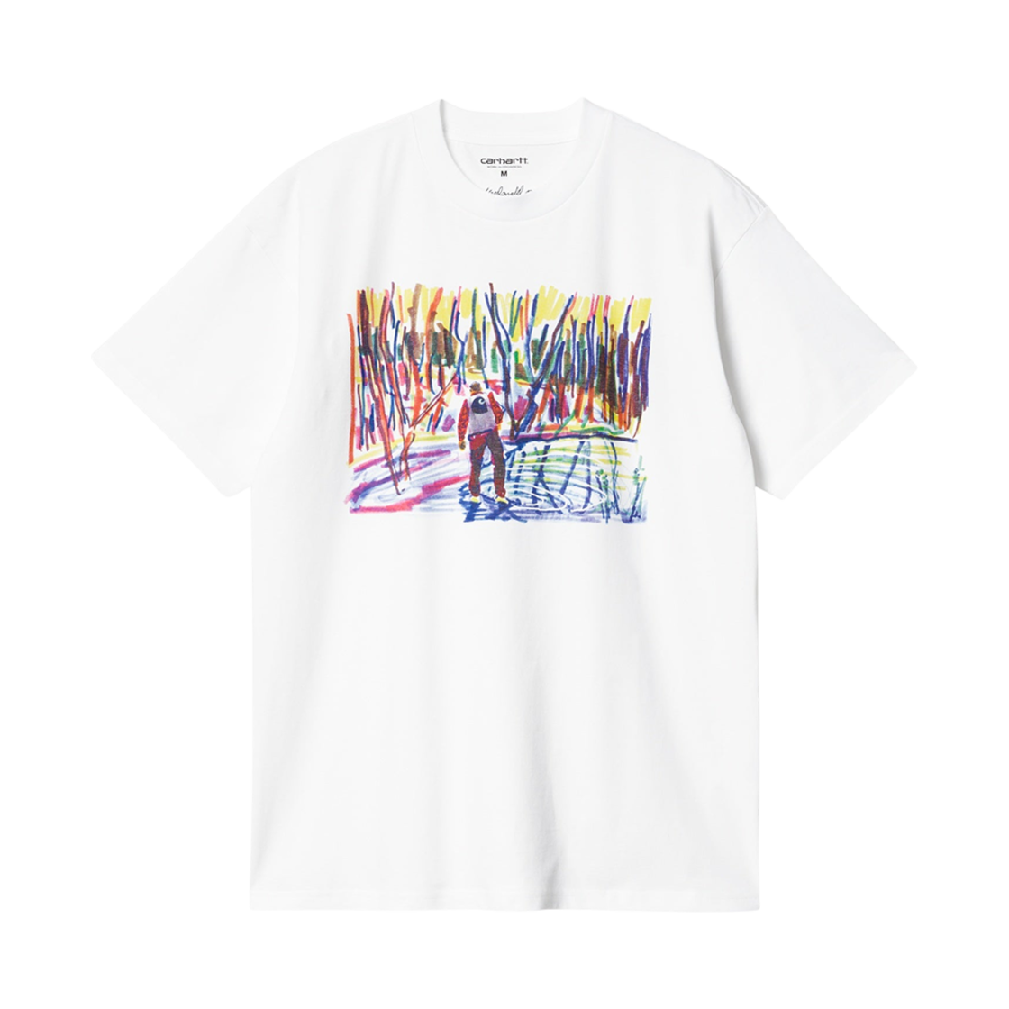 I032408-02-XX Carhartt WIP Ollie Mac Icy Lake T-Shirt White