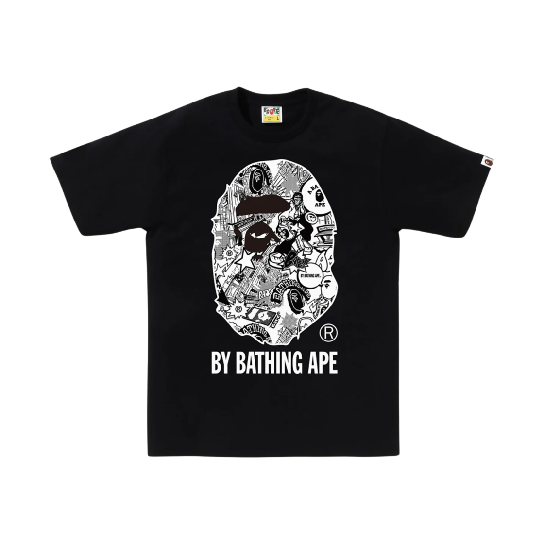 0ZXTEM110318M BAPE Comic Art By Bathing Ape T-Shirt Black