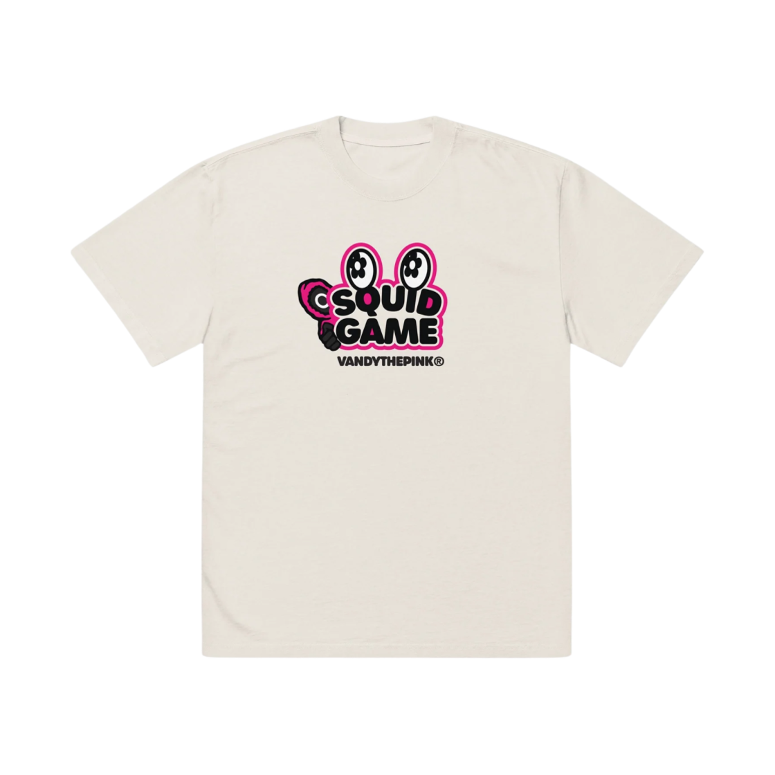 반디 더 핑크 x 오징어 게임 솔져 오버사이즈 티셔츠 내츄럴(Vandy The Pink x Squid Game Soldiers Oversized T-Shirt Natural) - 2