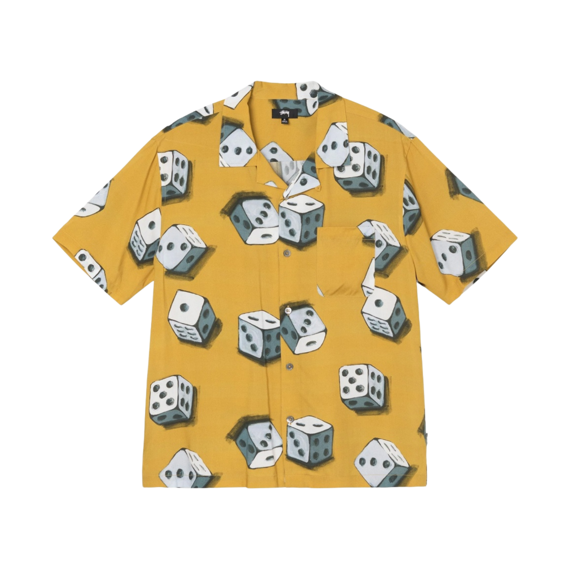 스투시 다이스 패턴 셔츠 머스타드(Stussy Dice Pattern Shirt Mustard)