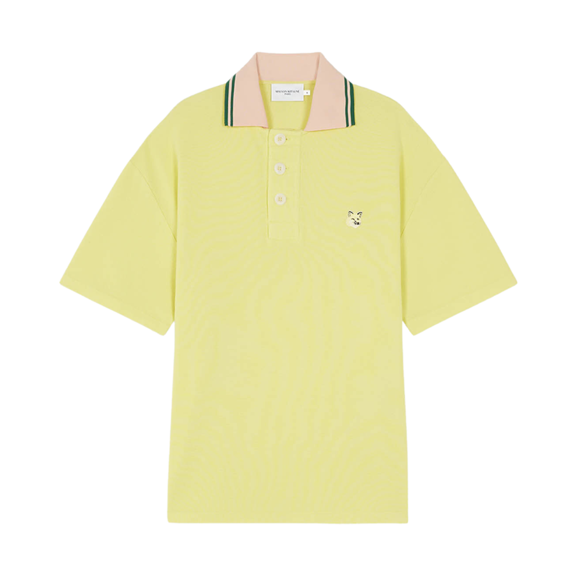 메종 키츠네 토날 폭스 헤드 패치 폴로 레몬(Maison Kitsune Tonal Fox Head Patch Polo Lemon) - 1