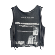 Kasual Manual Vintage String Worktop Dark Grey