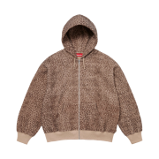 Supreme Pilled Zip Up Hooded Sweatshirt Cheetah - 24FW