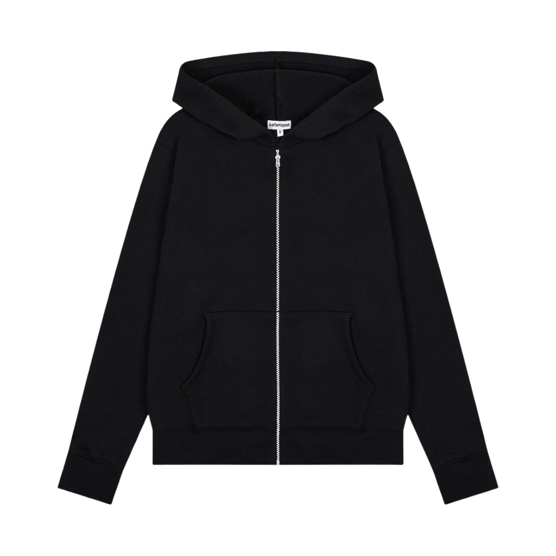 사파리스팟 사파리스팟 지퍼 프린트 후디 블랙(Safarispot Safarispot Zipper Print Hoode Black)