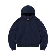 Suade Basic Hood Zip Up Navy