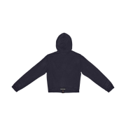 Balenciaga Tab Worn-Out Zip-Up Hoodie Black