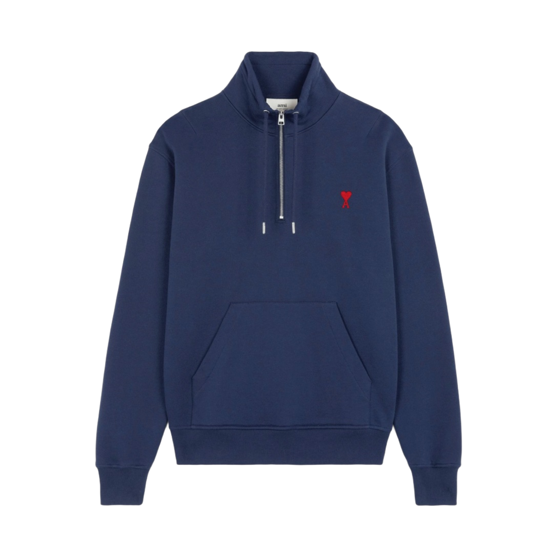아미 스몰 하트 로고 지퍼 스웨트셔츠 네이비(AMI de Coeur Zipped Sweatshirt Navy) - 1