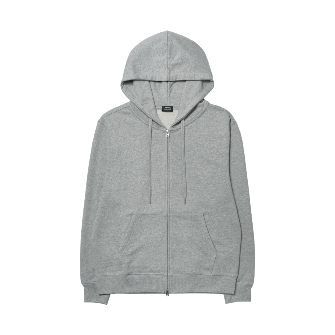 무신사 스탠다드 후디드 스웨트 집업 멜란지 그레이(Musinsa Standard Hooded Sweat Zip-Up Melange Grey)