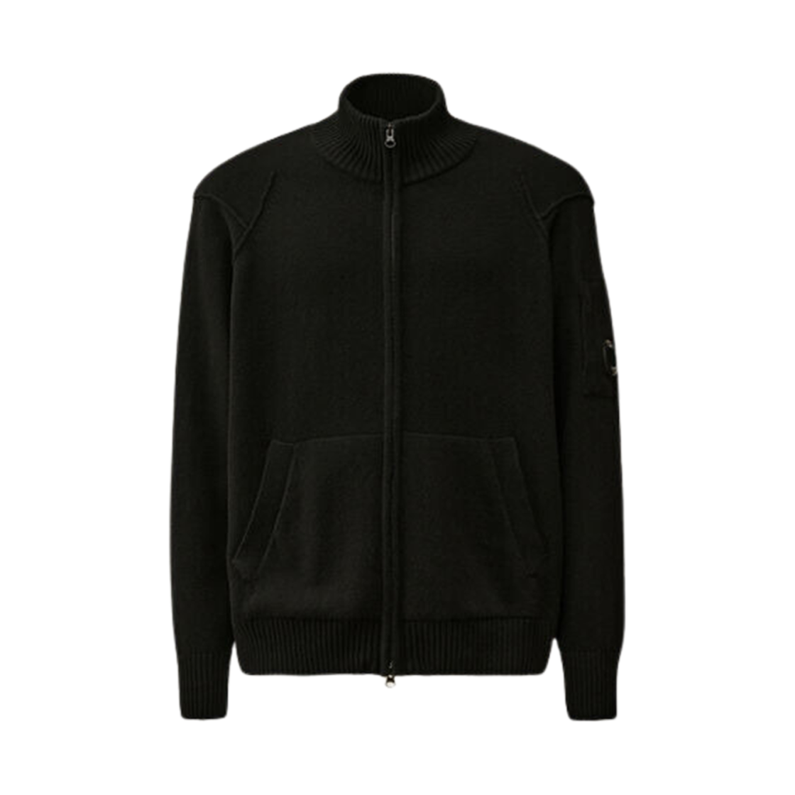 C.P. 컴퍼니 램스울 GRS 지퍼 가디건 블랙 - 24FW