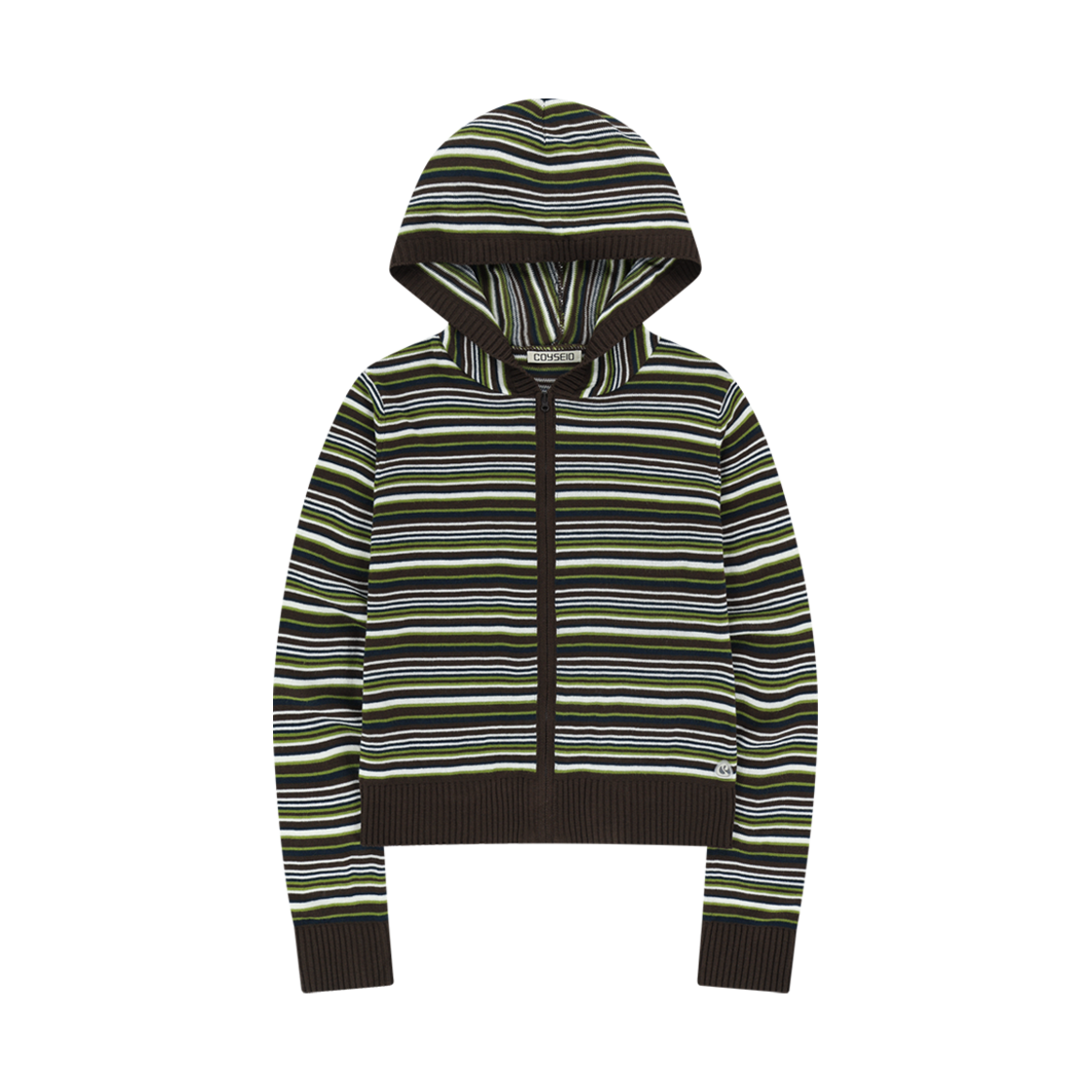 SU2501HZ01-st COYSEIO Soft Knit Zip-Up Stripe - 대표 이미지 #1