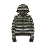 COYSEIO Soft Knit Zip-Up Stripe