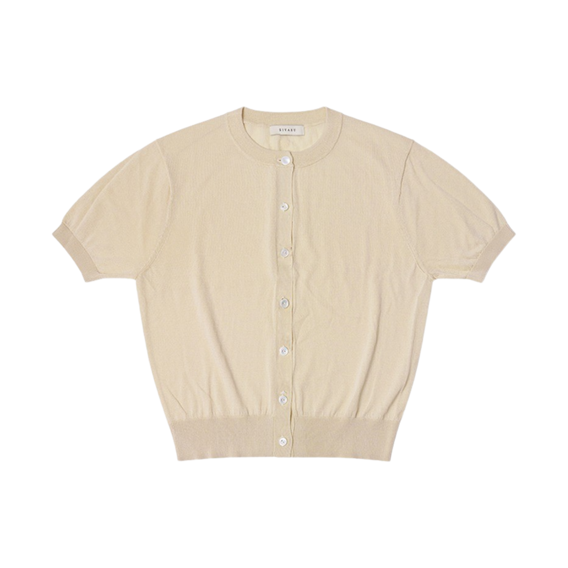 시야쥬 SIKN2115 시스루 반팔 니트 가디건 라이트 베이지