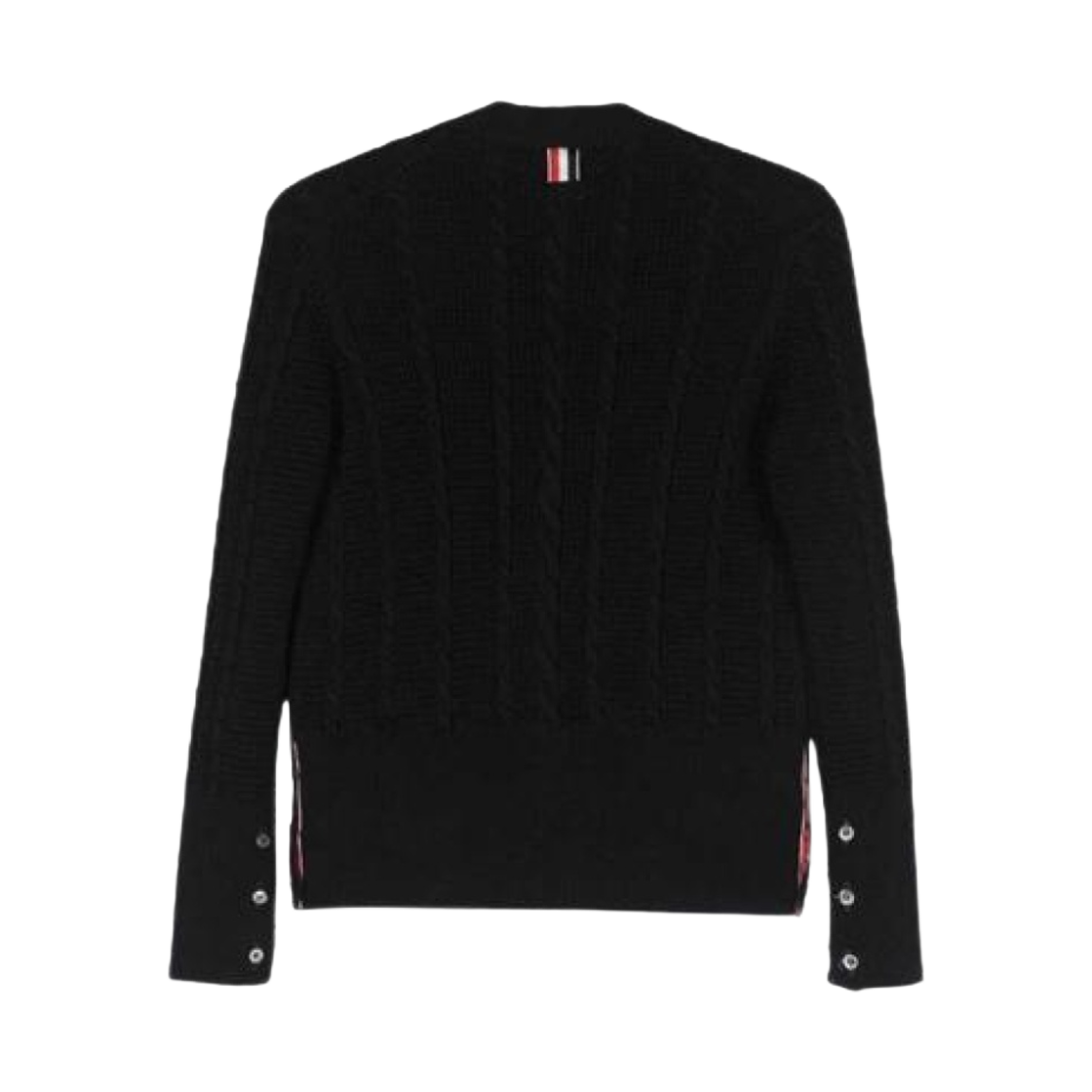 톰브라운 울 릴렉스드 브이넥 케이블 가디건 네이비(Thom Browne Wool Relaxed V-Neck Cable Cardigan Navy) - 2