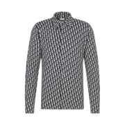 Dior Overshirt Dior Oblique Cotton Knit Beige Navy Blue
