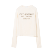 Millo Women Hole Raglan T-Shirt Cream