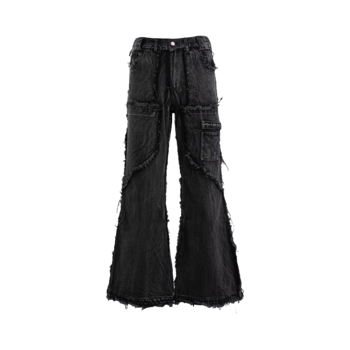 - No/Faith Studios Flared Denim 001 Black