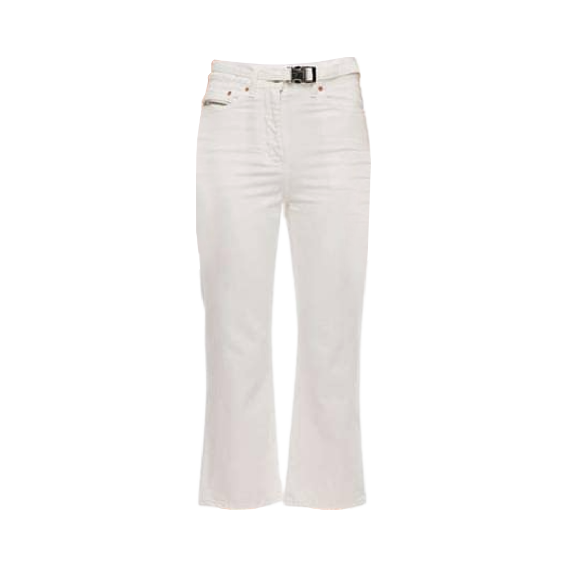 (W) 사카이 부츠컷 데님 진 화이트((W) Sacai BootCut Denim Jeans White)
