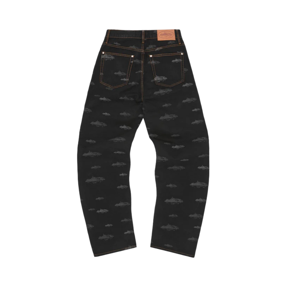 코르테이즈 알카트라즈 패턴 데님 진 블랙(Corteiz Alcatraz Pattern Denim Jeans Black) - 2