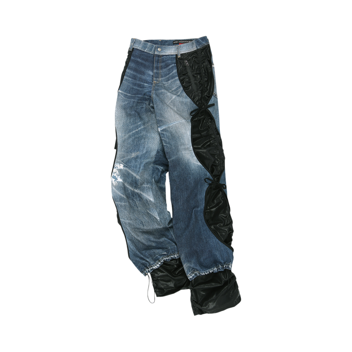 ADSB 앤더슨벨 우먼 데님 트롱프뢰유 레이어드 타잉 팬츠 워시드 블루