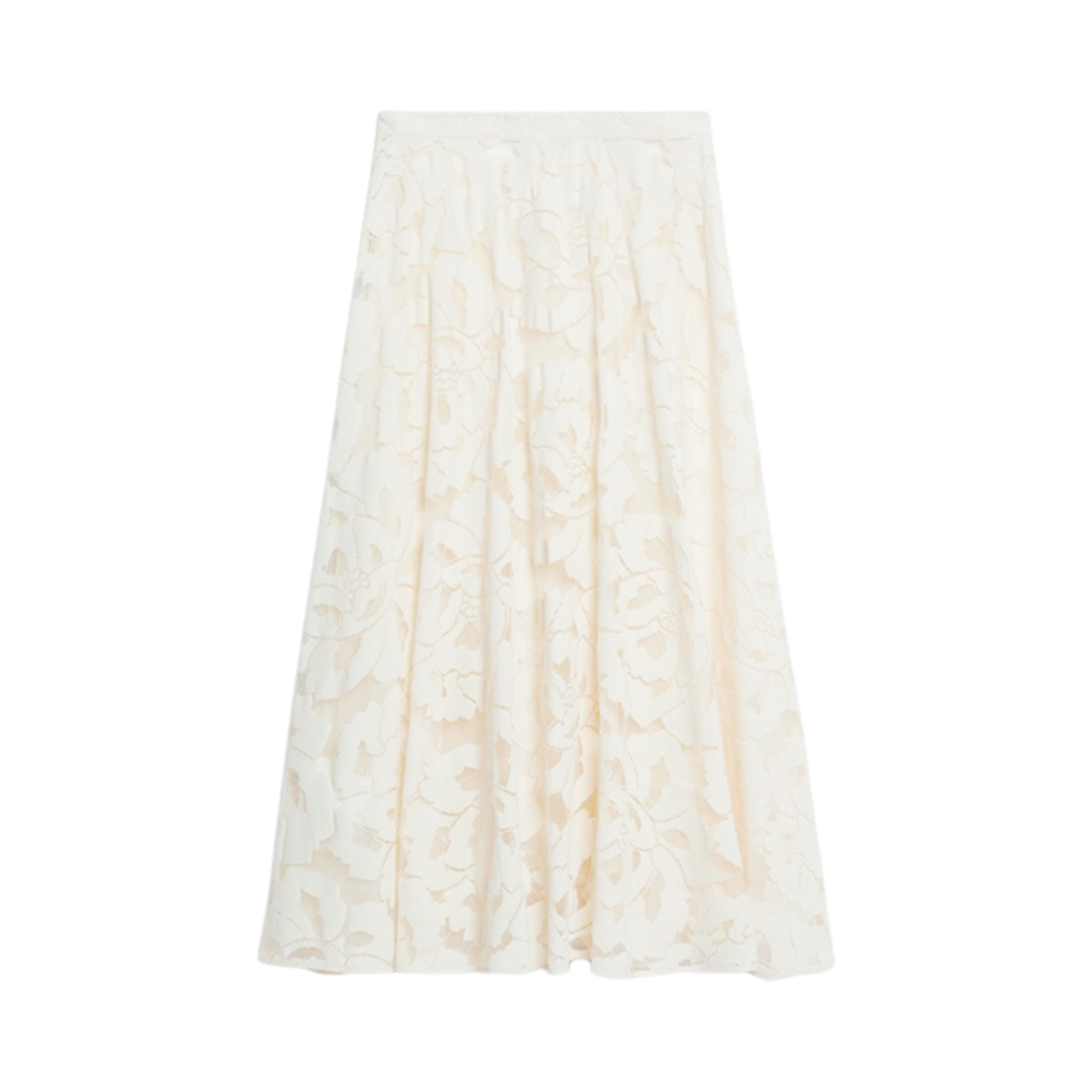 ZITTO-001 (W) Max Mara Studio Zitto Nylon Skirt Ivory