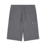 Maison Kitsune Bold Fox Head Patch Oversize Jog Shorts Dark Grey Melange
