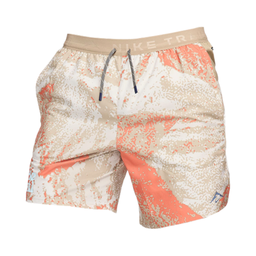 Nike Trail Stride 7 Inch Dri-Fit Brief Lined Running Shorts Khaki Black - Asia
