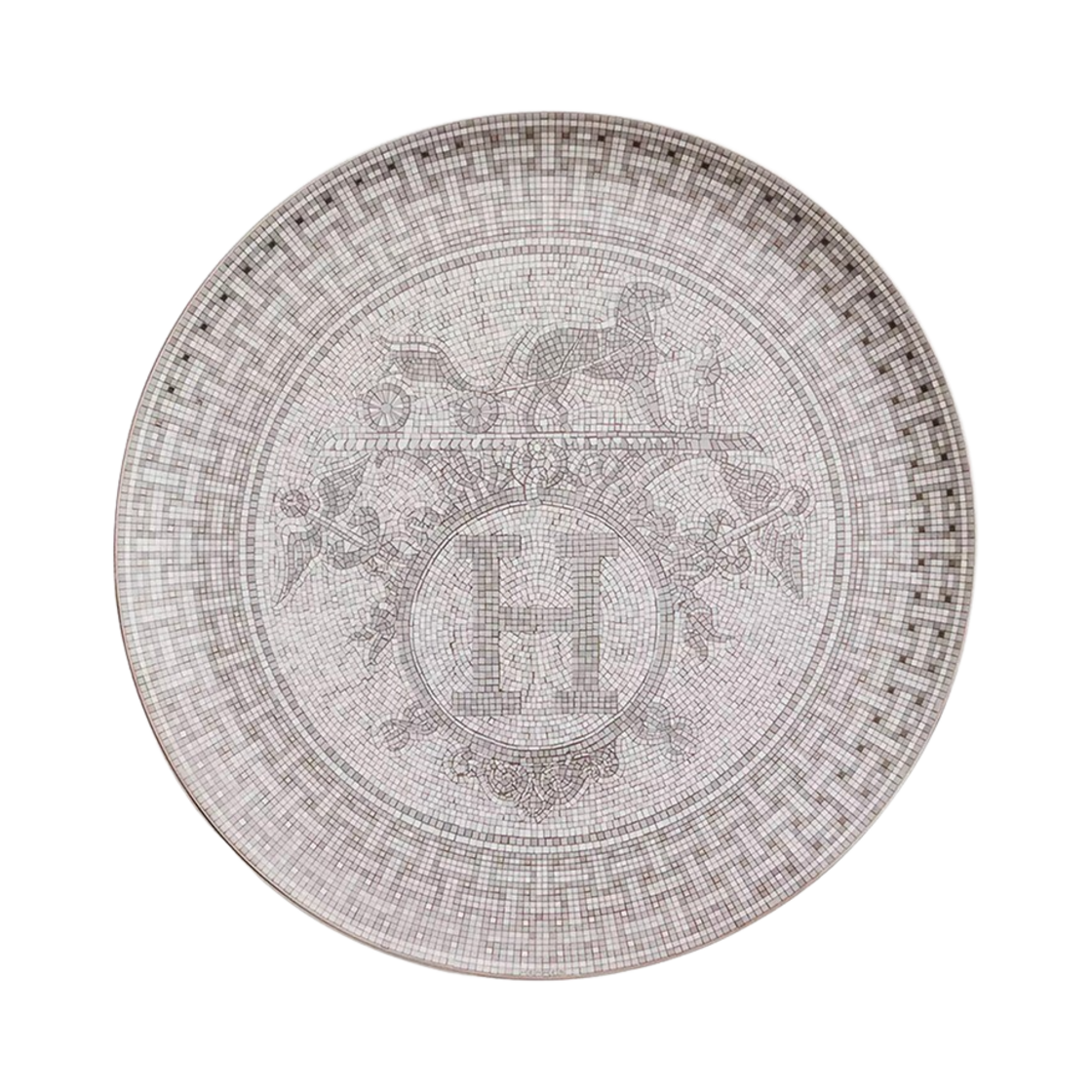 에르메스 모자이크 오 24 플래티넘 타르트 플래터(Hermes Mosaique Au 24 Platinum Tart Platter)