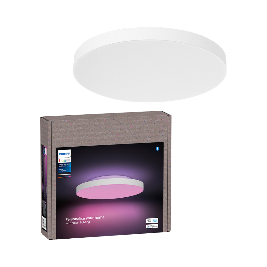 필립스 휴 앰비언스 다츄라 라운드 LED 원형 방등(Philips Hue Datura Hue ceiling RD LED XL)