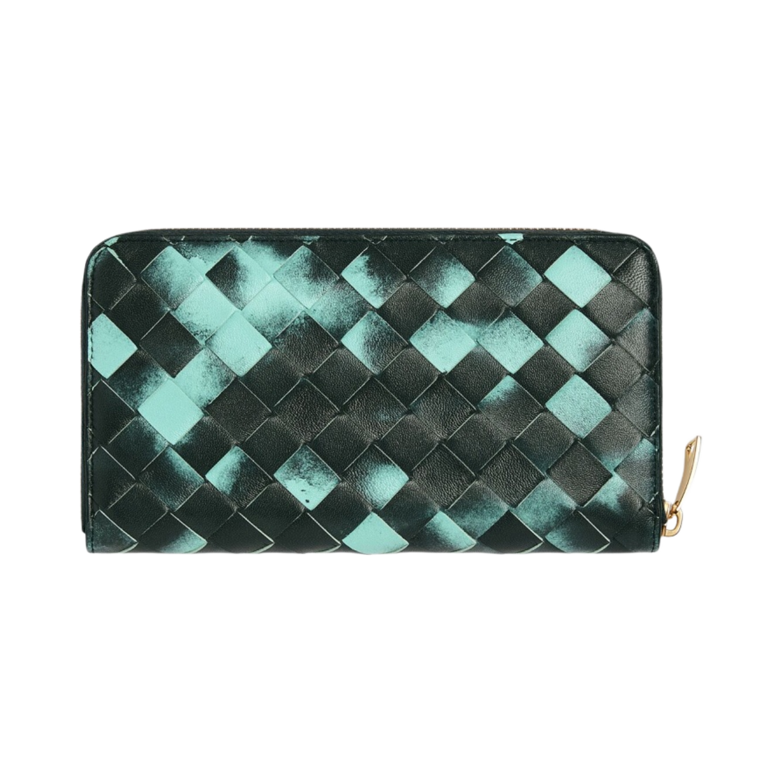 보테가 베네타 인트레치아토 집 어라운드 지갑 셀라돈 잉크웰(Bottega Veneta Intrecciato Zip Around Wallet Celadon Inkwell) - 3