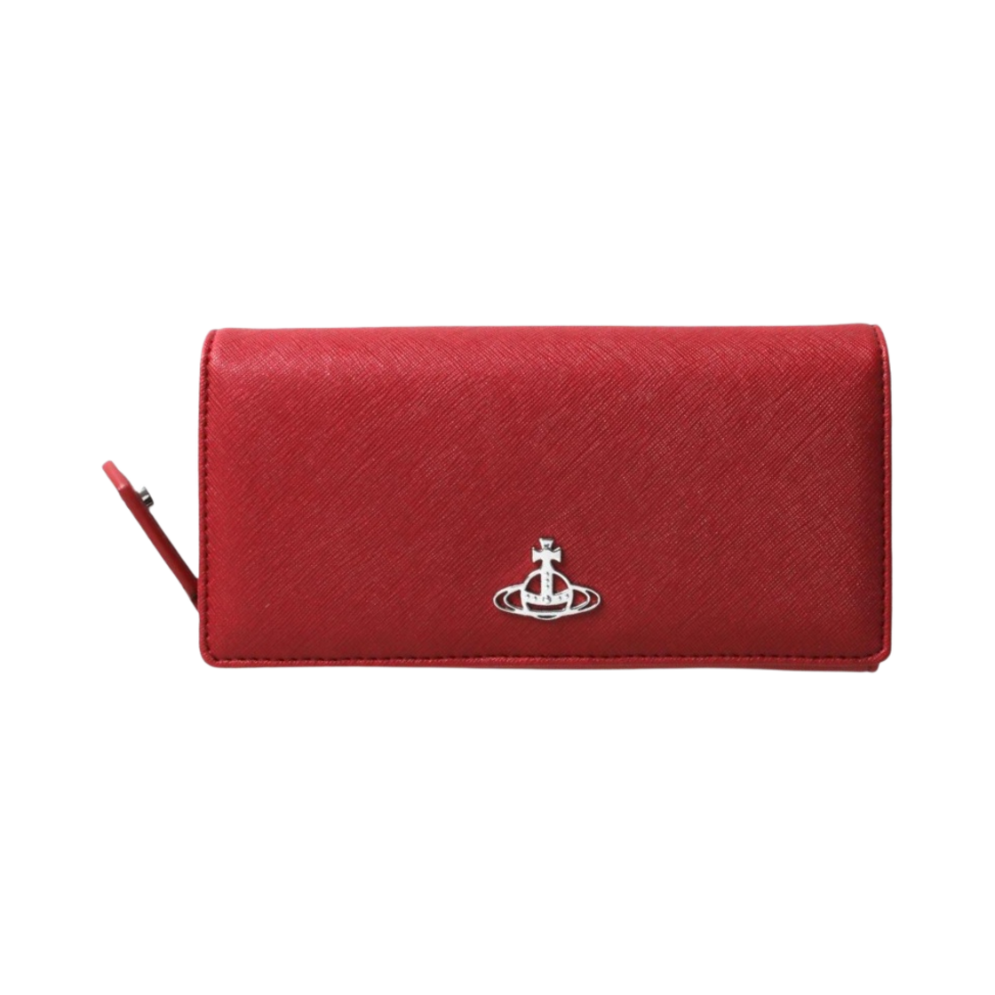 비비안 웨스트우드 비건 바이오 레더 사피아노 더비 클래식 롱 지갑 레드(Vivienne Westwood Vegan Bio Leather Saffiano Derby Classic Long Wallet Red) - 1