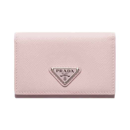 1MC110-QHH-F0WZT Prada Saffiano Leather Card Holder Alabaster