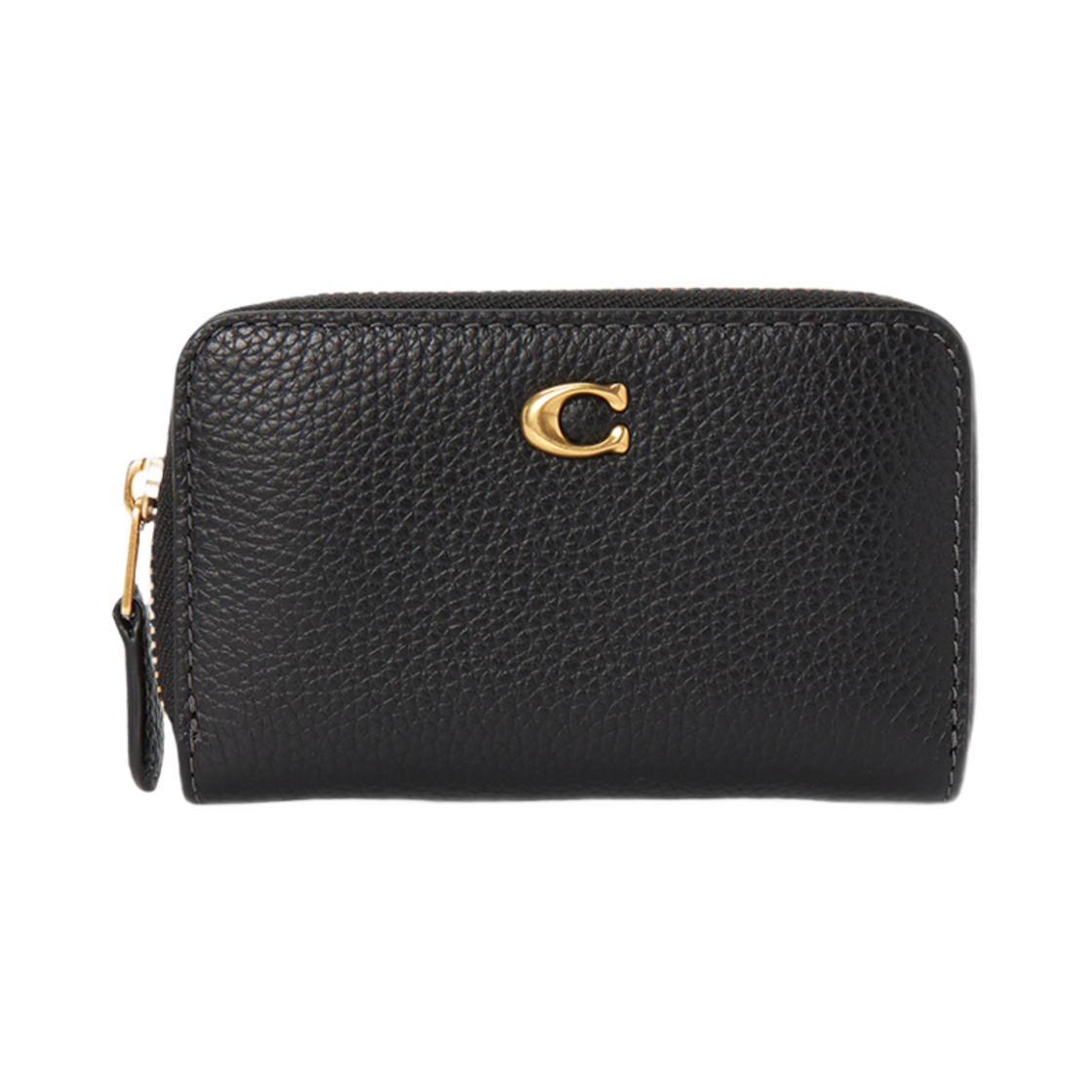 CR551-B4BK Coach Essential Small Zip Around Card Holder Black