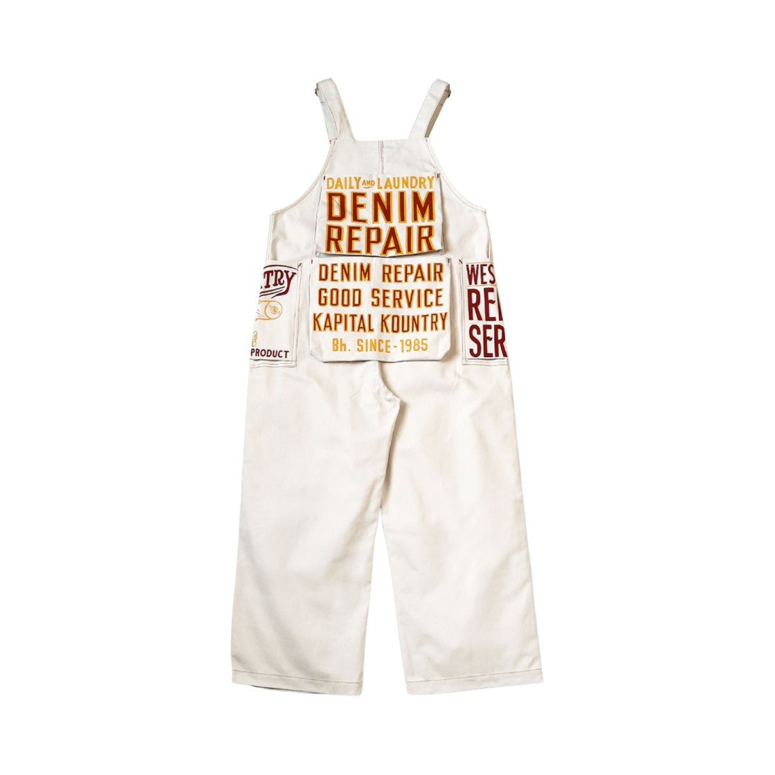 캐피탈 씬 캔버스 애드 오버롤 키나리(Kapital Thin Canvas Add Overalls Kinari) - 2